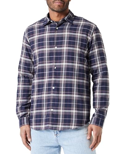 JACK & JONES Herren Jorjoshua Check Shirt Ls Freizeithemd, Outer Space, L EU von JACK & JONES