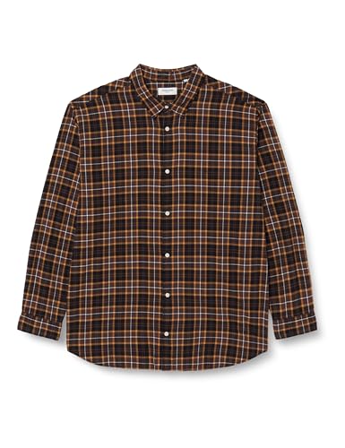 JACK & JONES Herren Jorjoshua Check Shirt Ls Pls Freizeithemd, Chocolate Brown, 3XL EU von JACK & JONES