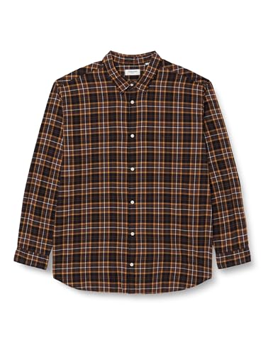 JACK & JONES Herren Jorjoshua Check Shirt Ls Pls Freizeithemd 12235365 ,Chocolate Brown ,4XL von JACK & JONES