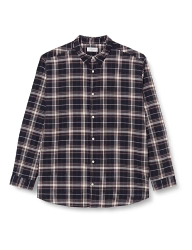 JACK & JONES Herren Jorjoshua Check Shirt Ls Pls Freizeithemd 12235365 ,Outer Space ,5XL von JACK & JONES