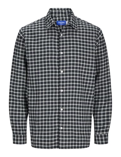 JACK&JONES Herren JORJOSHUA Flannel Check Shirt LS Freizeithemd, Forest Night, L von JACK & JONES