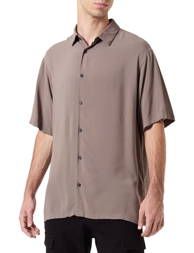 JACK & JONES Herren Jorjoshua Solid Shirt Ss Styd24 Freizeithemd, Falcon, XL von JACK & JONES