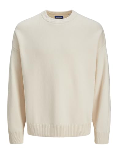 JACK&JONES Herren Jorkobe Knit Crew Neck Strickpullover, Sea Salt, Large von JACK & JONES