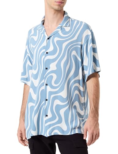JACK & JONES Herren Jorluke Wurl AOP Shirt Ss SMU Styd24 Freizeithemd, Mountain Spring, XL von JACK & JONES