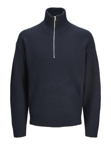 JACK & JONES Herren Jorollie Knit Half Zip Sn Strickpullover, Sky Captain,S von JACK & JONES