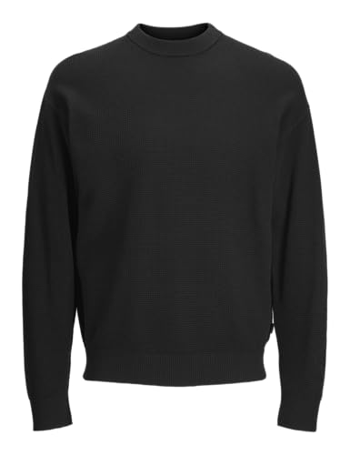 JACK & JONES Herren Jorscott Knit Crew Neck Strickpullover, Schwarz,XL von JACK & JONES