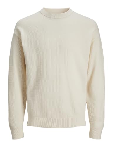 JACK & JONES Herren Jorscott Knit Crew Neck Strickpullover, Sea Salt,L von JACK & JONES