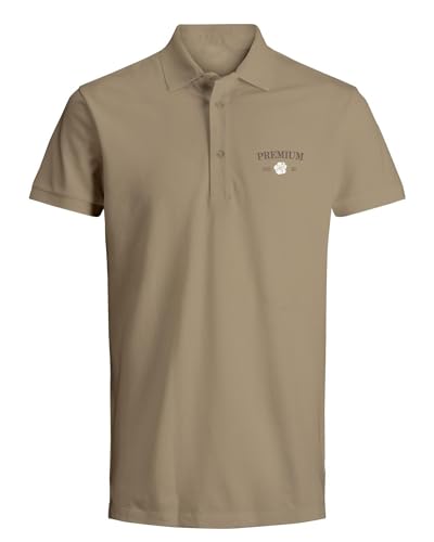 JACK & JONES Herren Jprblaalfie Ss Polo FST Poloshirt, Travertine, M von JACK & JONES