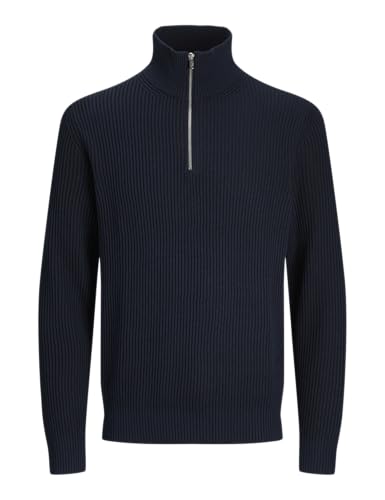 JACK&JONES Herren JPRBLALIAM Knit Half Zip BF Strickpullover, Naval Academy/Detail:Twist, Large von JACK & JONES