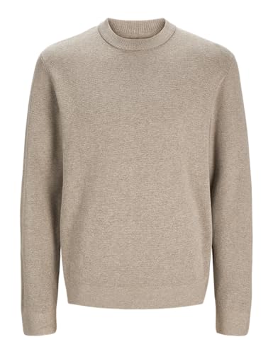 JACK & JONES Herren Jprblamilano Stitch Knit Crew Neck Strickpullover, Greige ,XS von JACK & JONES