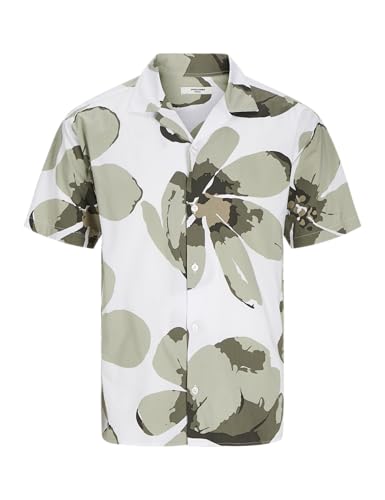 JACK & JONES Herren Jprblapalma Resort Shirt S/S Sn Freizeithemd 12252948 ,Overland Trek/Fit:relaxed Fit ,S von JACK & JONES