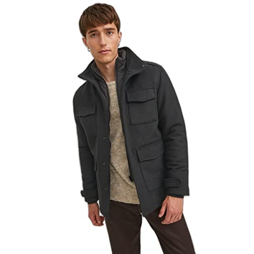 JACK & JONES Herren Jprblaparker Wool Field Jkt Sn Wolljacke, Schwarz, M EU von JACK & JONES