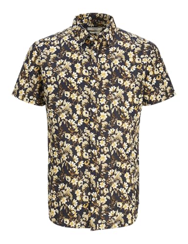 JACK&JONES Herren Jprblasummer Print Shirt S/S Aw24 Freizeithemd, Night Sky/Fit:Slim FIT, M von JACK & JONES