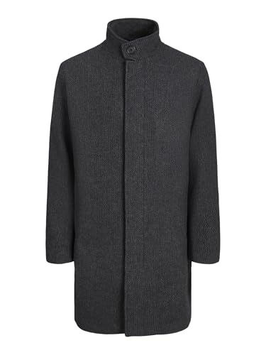 JACK&JONES Herren Jprblawilson Wool Coat Sn Mantel, Black/Detail:Structure, M von JACK & JONES