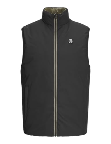 JACK&JONES Herren Jprblubrook Reversible Vest Weste, Black, L von JACK & JONES