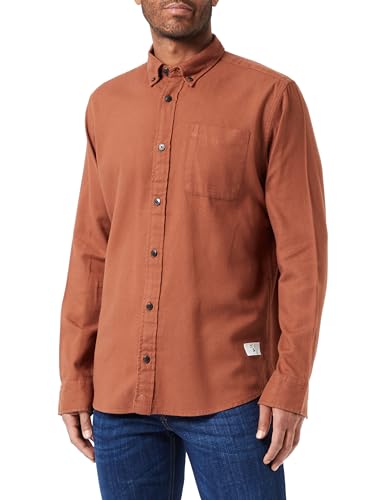 JACK & JONES Herren Jprblubrook Solid Twill Shirt L/S Freizeithemd, Cambridge Brown/Fit:comfort Fit, L EU von JACK & JONES