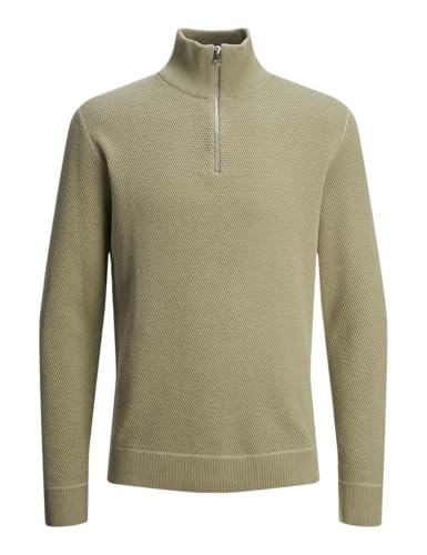JACK&JONES Herren JPRBLUCHRISTER Knit Half Zip Strickpullover, Overland Trek, XL von JACK & JONES