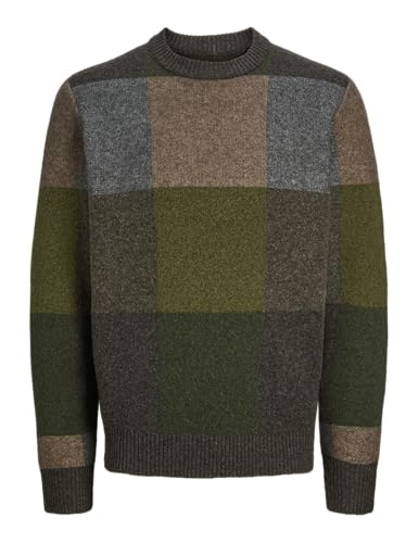 JACK&JONES Herren JPRBLUGINGHAM Knit Crew Neck Strickpullover, Deep Depths, Large von JACK & JONES