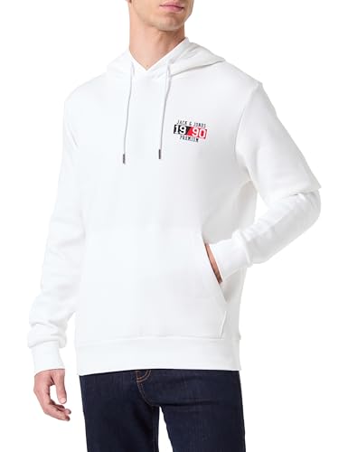 JACK & JONES Herren Jprbluspace Sweat Hood Bmuss24 Kapuzenpullover, Cloud Dancer, XXL von JACK & JONES