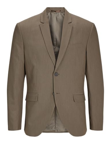 JACK&JONES Herren Jprbushwick Harry Blazer Slim Anzugjacke, Greige/Checks:Slim FIT, 46 von JACK & JONES