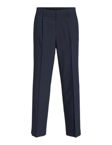 JACK&JONES Herren JPRBUSHWICK Harry Trouser Relaxed Anzughose, Dark Navy/Fit:Relaxed FIT, 32 von JACK & JONES