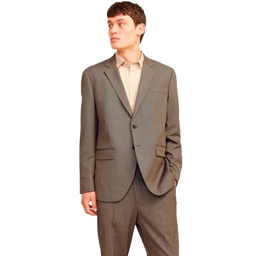 JACK&JONES Herren Jprbushwick Mathew Reg Blazer Noos Anzugjacke, Greige/Fit:Regular FIT, 6 von JACK & JONES