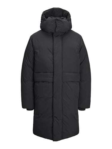 JACK&JONES Herren JPRCCBOLTON Long Puffer Puffermantel, Black, L von JACK & JONES