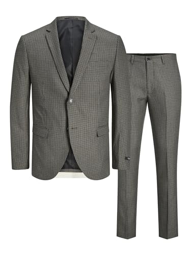 JACK & JONES Herren Jprfranco Check Suit Anzug, Foundue Fudge, 50 EU von JACK & JONES