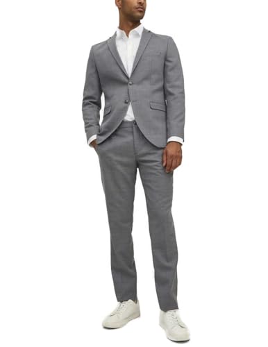 JACK & JONES Herren Jprsolaris Suit Noos Anzug, Light Grey Melange, 46 EU von JACK & JONES