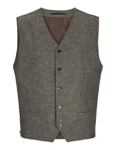 JACK&JONES Herren Jprwinter Twill Waistcoat Anzugweste, Slate Black/Fit:Slim FIT, 54 von JACK & JONES