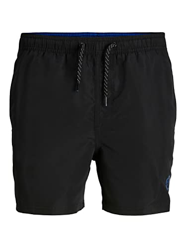 JACK & JONES Herren JpstFiji JjSwim Spicelogo Ly Sn Badeshorts, Farbe:Schwarz, Größe:M von JACK & JONES