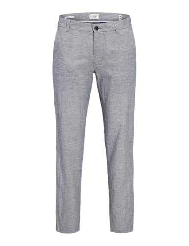 JACK & JONES Herren Jpstace Jjsummer Linen Blend Pant Sn Strickpullover, Faded Denim/Detail:Melange,32W / 32L von JACK & JONES