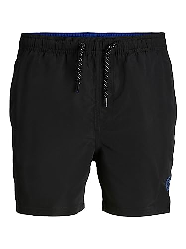 JACK & JONES Herren Jpstfiji Jjswim Solid Sn Ly Badeshorts, Black, L von JACK & JONES