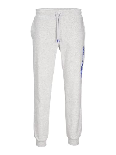 JACK & JONES Herren Jpstgordon Jjalvis Sweat Pants NAF Jogginghose, White Melange, XXL von JACK & JONES