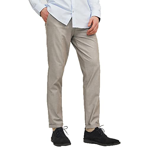 JACK & JONES Herren Jpstmarco Jjconnor Akm Noos Chinohose, Beige/Detail:solid, 27W / 30L EU von JACK & JONES