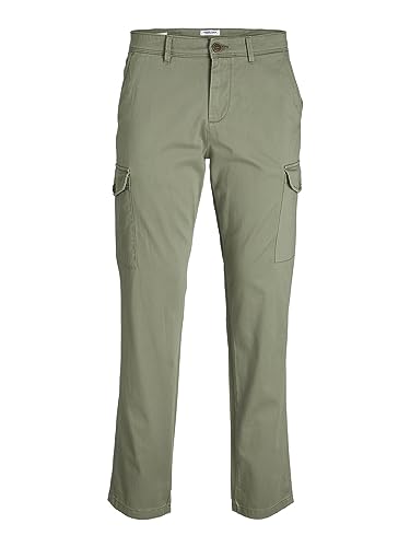 JACK & JONES Herren Cargohose JPSTOLLIE JJBOWIE -Regular Fit -Schwarz Beige Grün, Größe:31W / 30L, Farbvariante:Deep Lichen Green 12224001 von JACK & JONES