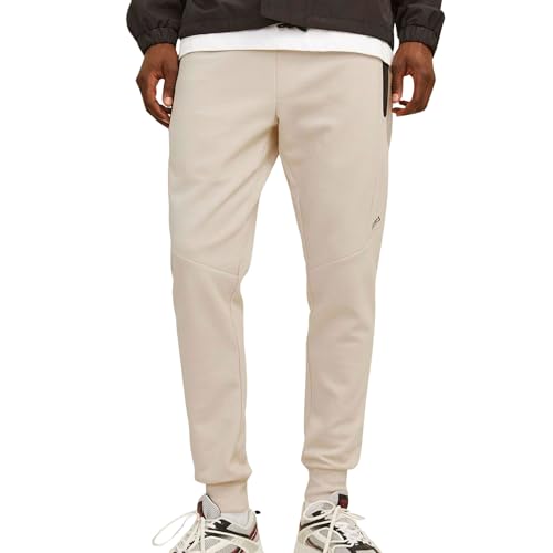 JACK & JONES Herren Jpstwill Jjfusion Sweat Pants Nb Noos Jogginghose, Beige, XXL EU von JACK & JONES