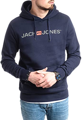 JACK & JONES Herren Kapuzenpullover (Navy Ghost Print (Corp 054, L)) von JACK & JONES