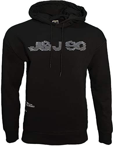 JACK & JONES Herren Kapuzenpullover Hoodie (L, 96 Black) von JACK & JONES