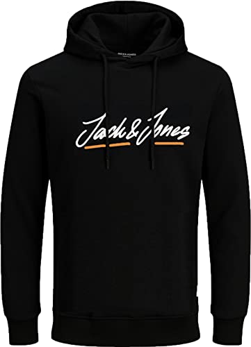 JACK & JONES Male Hoodie Kapuzenpullover Sweat Shirt ri.9j (XXL, 74 Schwarz) von JACK & JONES