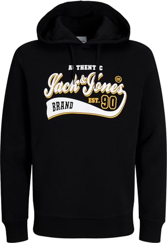JACK & JONES Herren Kapuzenpullover Hoodie Fr7q Sweat (XL, #98 Black) von JACK & JONES
