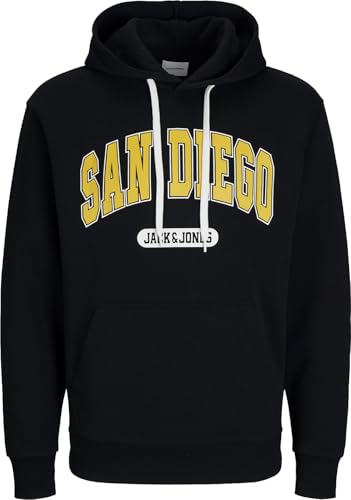 JACK & JONES Herren Kapuzenpullover Hoodie Rf9-q Sweat (S, 79 Schwarz) von JACK & JONES