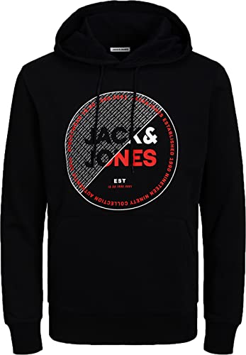 JACK & JONES Herren Kapuzenpullover Hoodie Sweat TXm-b2 (M, 83 Schwarz) von JACK & JONES