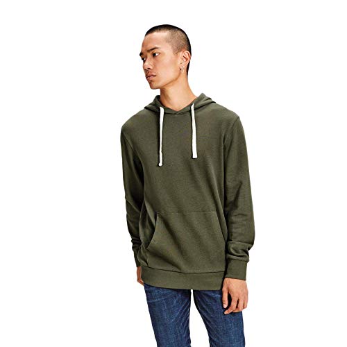 JACK & JONES Herren Regular Fit Kapuzenpullover JJEHOLMEN SWEAT HOOD NOOS 12136885, Einfarbig, Gr. X-Small, Grün (Olive Night Fit:Reg Fit) von JACK & JONES