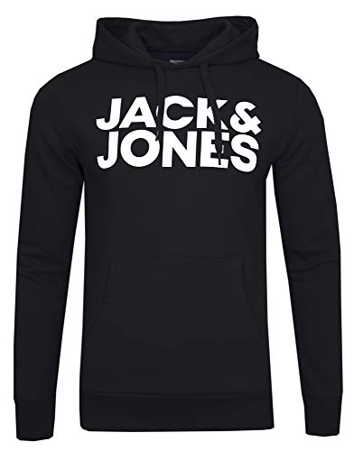 JACK & JONES Herren JCORETAIL Sweat Hood NOV LTN Kapuzenpullover, Schwarz , XXL von JACK & JONES