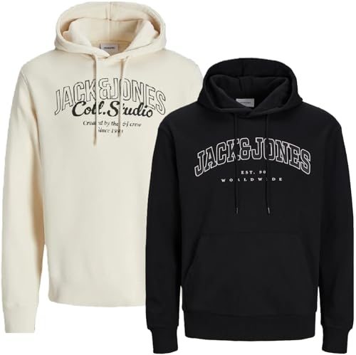 JACK & JONES Herren Kapuzenpullover Übergröße Big Plus Size Hoodie Sweatshirt Sweat 3XL 4XL 5XL 6XL 7XL 8XL TE8b4 (5XL, 2er Mix PS @42) von JACK & JONES