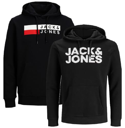 JACK & JONES Herren Kapuzenpullover Übergröße Big Plus Size Hoodie Sweatshirt Sweat 3XL 4XL 5XL 6XL 7XL 8XL TE8b4 (7XL, 2er Mix @44) von JACK & JONES