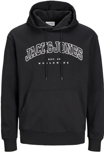 JACK & JONES Herren Kapuzenpullover Übergröße Big Plus Size Hoodie Sweatshirt Sweat 3XL 4XL 5XL 6XL 7XL 8XL TE8b4 (8XL, 1er PS #89 Schwarz) von JACK & JONES