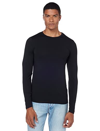 JACK & JONES Herren Longsleeve JJEBasic O-Neck Langarm-Shirt 12059220 Black XXL von JACK & JONES