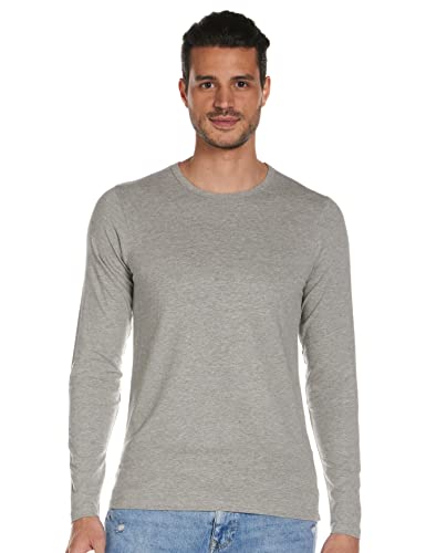 JACK & JONES Herren Longsleeve JJEBasic O-Neck Langarm-Shirt 12059220 Light Grey Melange M von JACK & JONES